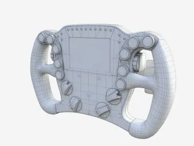 Cosworth CCW MK2 Steering Wheel Low-poly 3D model