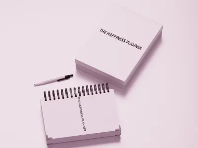 Book with box and pen 3D model