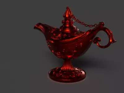Chinese red magic lamp   Low-poly 3D model purchase