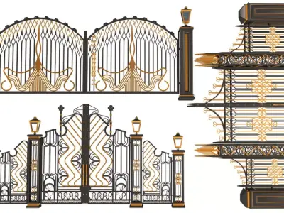 Classic Iron Gate collection 3D model
