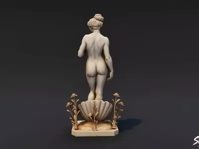 Aphrodite Statue Low-poly 3D model
