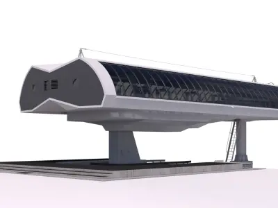 Cableway D-Line Station 3D model