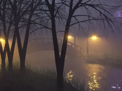 Foggy Nature 3D 3D model
