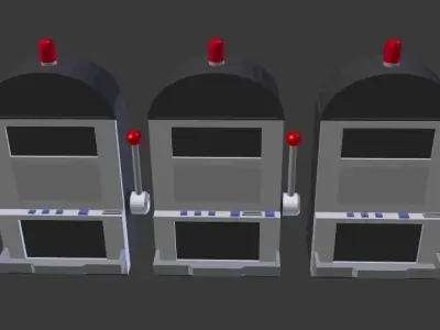 Slot Machine Low-poly 3D model