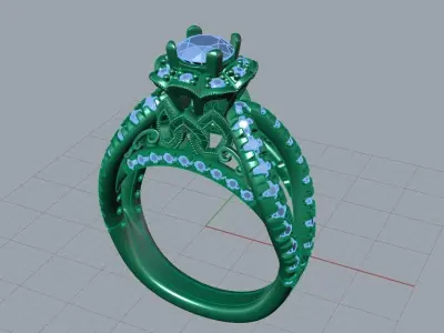 solitaire ring 3D print model