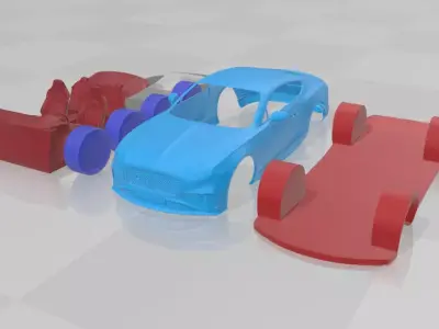 Bentley Continental GT Speed 2025 - Separate Parts STL Model 3D print model