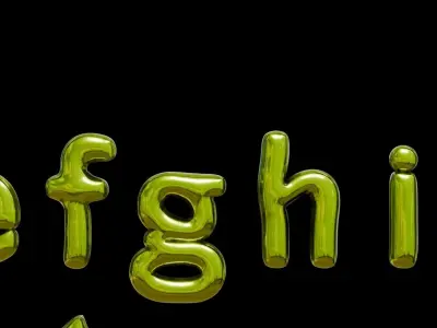 Alphabet and Numbers 3D Low-poly 3D model