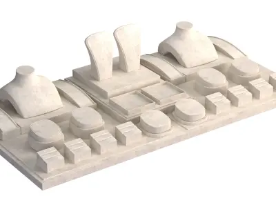 Monicadisplaystudio Velvet Jewelry Stand Vol 11 with 5 color 3D model