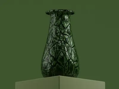 Green Vase Low-poly 3D model