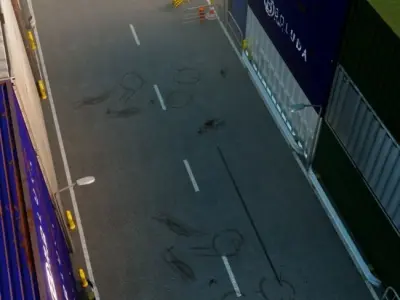 Docks shipment Scene 3D model