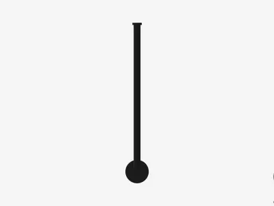 Toilet Roll Holder - Single - Luxury - Round - Round Plate Low-poly 3D model