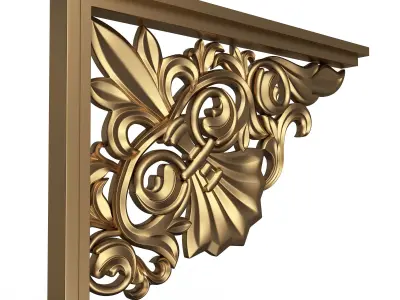 Stair Brackets 03 Low-poly 3D model