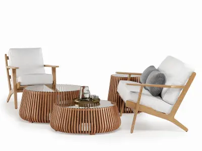 Camps Bay Set Oak 3D model