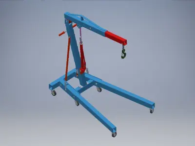 Folding Engine Crane 3d model 3D model