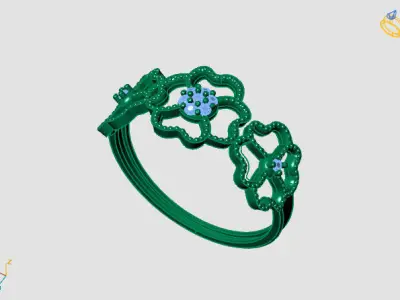 Womens Diamond Signet Ring Women Rings 3dmodels 3D print model 3D print model 29