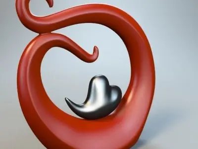 Black Heart m2 P 3D print model