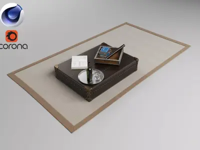 Carpet and Table - Corona - C4D 3D model