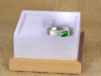  Gemstones ring Solitiare ring model jewelry 3D print model 3D print model