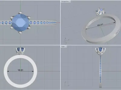 ring woman  3D print model 69