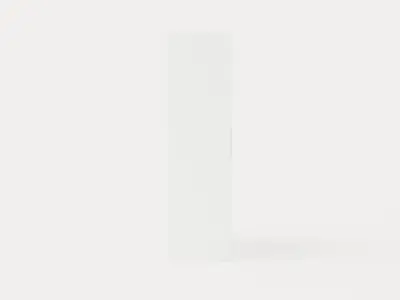 Anselm Wardrobe 180 Cm 2 Sliding Doors White Low-poly 3D model