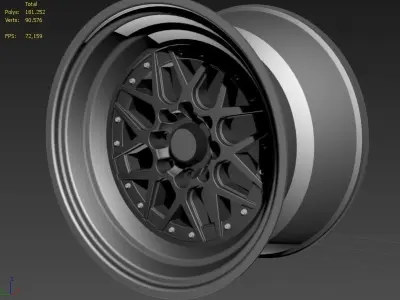 1039 Wheels Low-poly 3D model