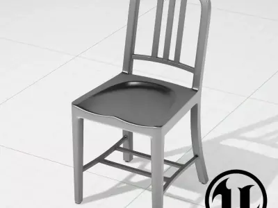 1006 Navy Side Chair UE4 3D model
