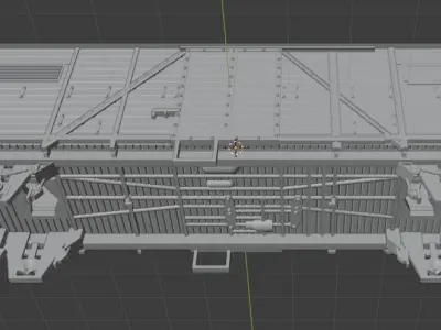 H0 1-87 scale Gmhs freight car WW2 Era 3D print model