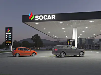 Socar station 3D model