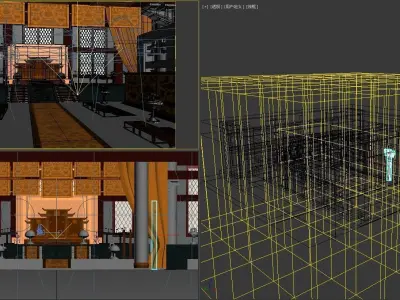 The palace lobby of the Qin and Han Dynasties in China 3D model
