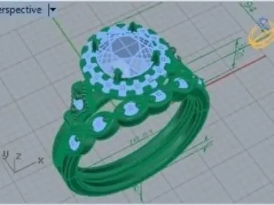 Two Part Engagement Ring 267 3D print model