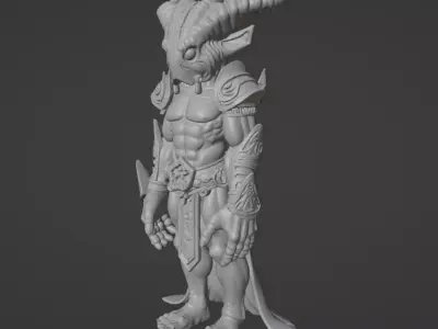 Demon Warrior  Stylized Fantasy Creature 3D Model 3D model