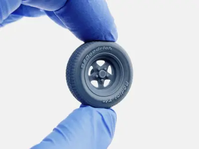 15x8 Weld Pro Star Wheel BFGoodrich Radial Tire 3D print model