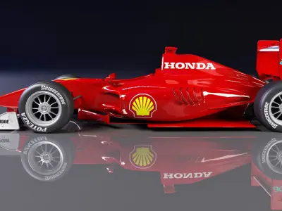 Red Formula 1 3D model