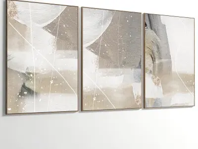 Abstract Painting Set of 3 pieces - No 35 Low-poly 3D model