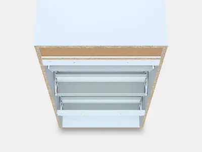 BRUSALI Shoe cabinet with 3 compartments Low-poly 3D model