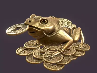 Feng shui money toad The Jin Chan 3D model