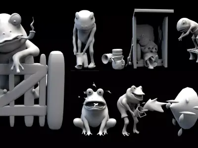 FROGS  full set  3D model