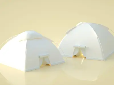 cartoon snow tent 3D model