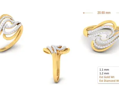 Diamond Ring for Women 3D print model