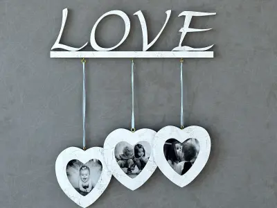 decorative set Love 3D model