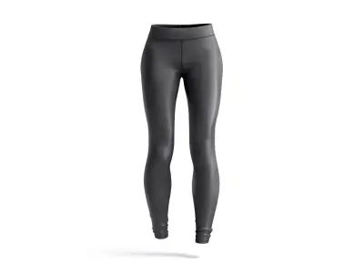 Black Womens Leggings - sport female leggins 3D model
