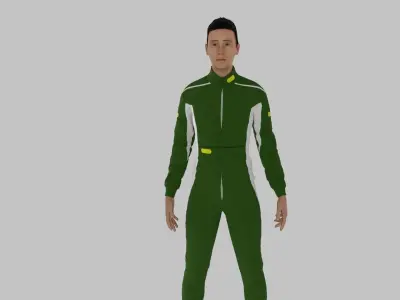 Race Driver Low-poly 3D model order