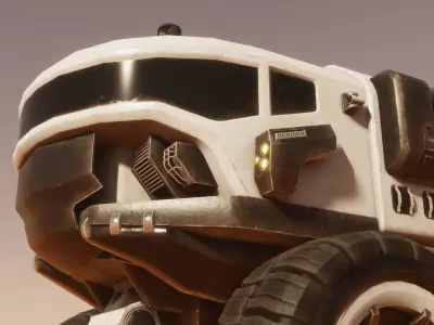 Mars cargo rover Unity asset Low-poly 3D model