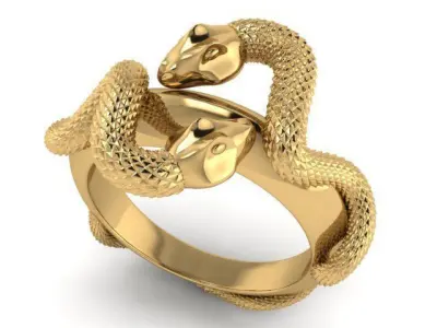 Snake Ring 3D print model