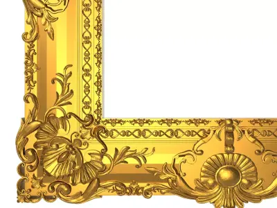 carved frame 3D model 34