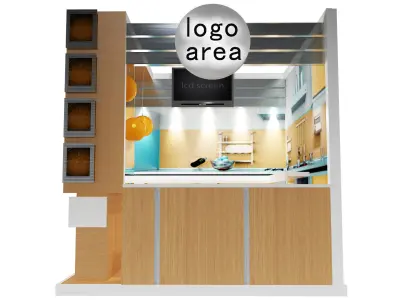 Booth Exhibition Stand a9 3D model