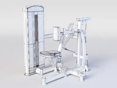FUSE XL SEATED ROW - Premium 3D Gym Equipment Model Low-poly 3D model