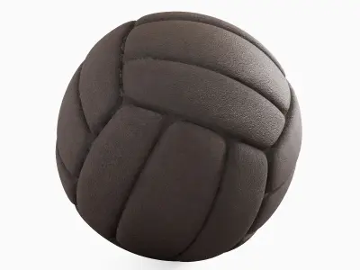 Old Leather Volleyball Ball 03 3D model