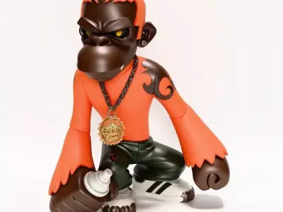  Street Culture Spray Dennis Rodman Kong hip hop Graffiti toy 3D print model