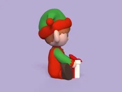 Gift Xmas Elf 3D print model